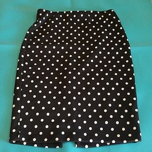 Black/white polka dot skirt